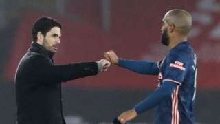 Mikel Arteta and Alexandre Lacazette