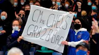 Chelsea fans at Stamford Bridge on Saturday