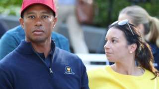 The ex-couple at a golf event