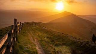 Sunrise over hills