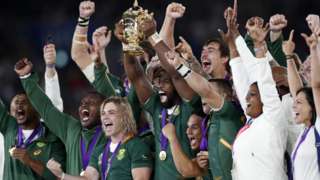 South Africa celebrate