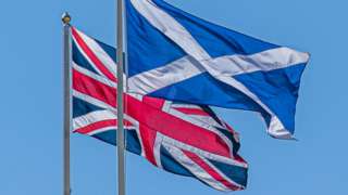 Scottish flag and union jack