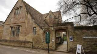 Bampton Village Library, which is used as the location for Downton Cottage Hospital
