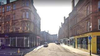 Parnie Street in Glasgow was closed to traffic while the fire-hit building was made safe