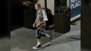 CCTV showing a man police want to speak with in connection with the incident