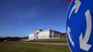Parliament Buildings, the seat of the Northern Ireland Assembly, on the Stormont estate in Belfast, Northern Ireland, 27 March 2017