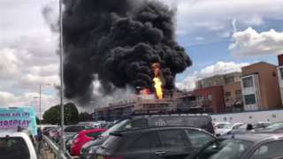 Fire at Debden building site