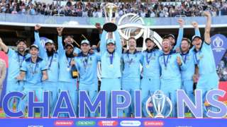 England celebrate winning the World Cup in 2019