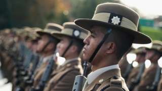 File pic of Gurkhas at their passing out parade