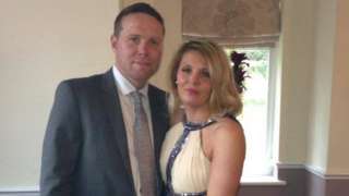 Derek Whyteside next to a blonde female