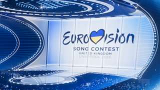 An artist's impression of what the Eurovision stage will look like this year