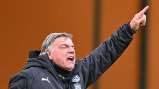West Brom's Sam Allardyce points on the touchline