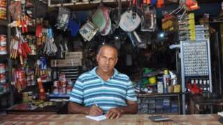 Mohammed Iliyas inside his shop