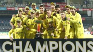 Australia celebrate with trophy