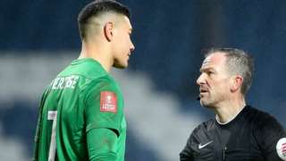 Birmingham City keeper Neil Etheridge reported the incident to match referee Keith Stroud at Ewood Park