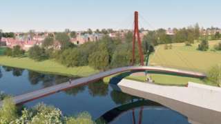 Kepax Bridge across the River Severn from Gheluvelt Park