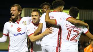 MK Dons celebrate