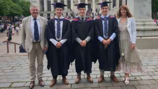 The White family at university graduation