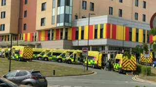 ambulances outside hospital