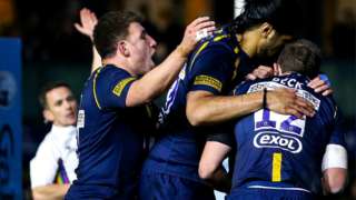 Ashley Beck scored what proved to be Warriors' winning try at Sixways