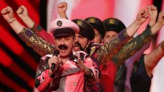 Croatia's Let 3 on stage at Eurovision