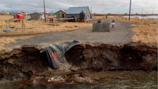 Road damage threatens to cut off an indigenous village in Yukon Delta in Alaska