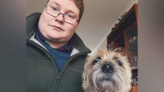 Robert West and Hamish the border terrier