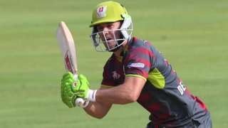 AB de Villiers batting during the Mzansi Super League