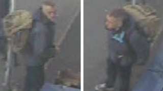 CCTV images of the man police want to speak to