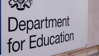 Department for Education building sign