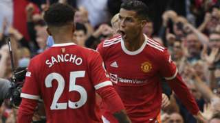 Cristiano Ronaldo, Jadon Sancho, Manchester United,