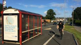 The cycle superhighway between Bradford and Leeds