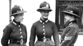 Three female police officers on duty in London, 1921