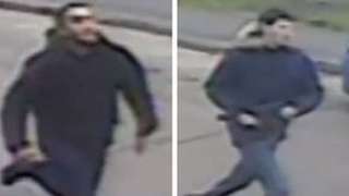 CCTV of men running