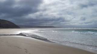 Low tide on an empty beach