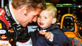 Max Verstappen with father Jos in 2000