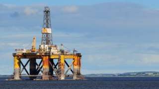 Offshore oil platform, North of Scotland