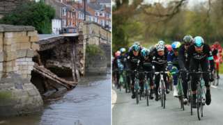 Stage two of the Tour de Yorkshire will start on the now fixed Tadcaster bridge