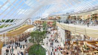Artist's impression of proposed expansion of Meadowhall shopping centre