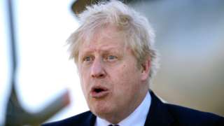 UK Prime Minister Boris Johnson on 14 April