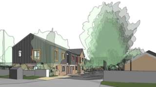 Artist impression of new homes in place of Ty Nos, Wrexham