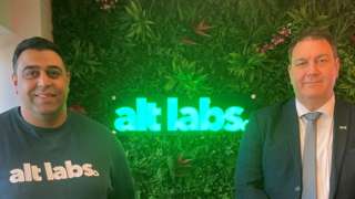 Alt lab's CEO Imran Anwar, left, and PCC Steve Turner