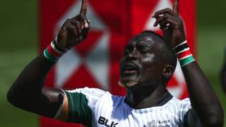 Collins Injera in action for Kenya