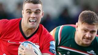 Ben Earl ran in the second of Saracens' tries midway through the second half against Leicester at Welford Road