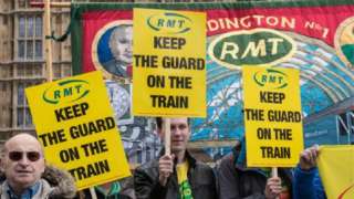 rail workers on strike