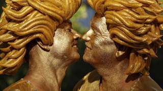 Parade goers at the Sydney Gay & Lesbian Mardi Gras Parade