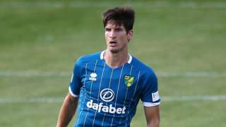 Timm Klose playing for Norwich in 2020