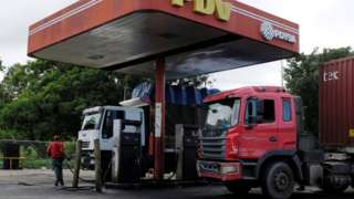 Gas station in Cupira, Venezuela - 16 December