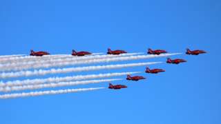 Red Arrows in formation