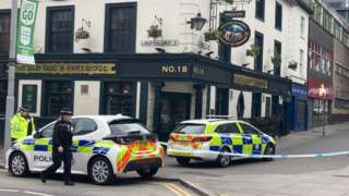 Police cordon in Nottingham